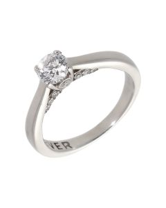 Pre-Owned 18ct White Gold 0.40ct Forever Diamond Solitaire Ring