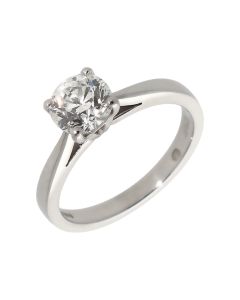 Pre-Owned Platinum 1.01 Carat Diamond Solitaire Ring