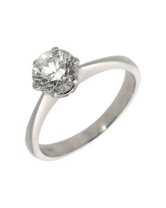 Pre-Owned 18ct White Gold 1.07 Carat Diamond Solitaire Ring