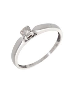 Pre-Owned 9ct White Gold Diamond Solitaire Ring