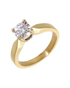 Pre-Owned 18ct Yellow Gold 0.25 Carat Diamond Solitaire Ring