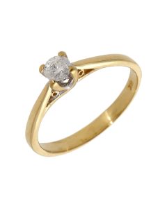 Pre-Owned 18ct Yellow Gold 0.23 Carat Diamond Solitaire Ring