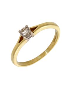 Pre-Owned 18ct Yellow Gold 0.28 Carat Diamond Solitaire Ring