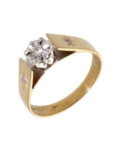Pre-Owned Vintage 1978 9ct Gold Diamond Solitaire Ring