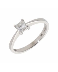 Pre-Owned Platinum 0.33ct Princess Cut Diamond Solitaire Ring