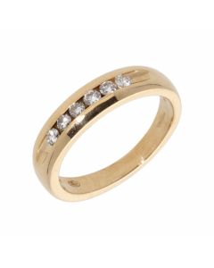 Pre-Owned 14ct Yellow Gold Diamond Set Band Ring