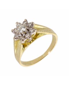 Pre-Owned 18ct Yellow Gold 0.45 Carat Diamond Cluster Ring