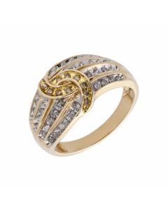Pre-Owned 9ct Gold 0.50 Carat Diamond Wave Dress Ring