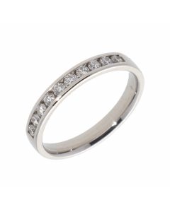 Pre-Owned 18ct White Gold 0.33 Carat Diamond Half Eternity Ring
