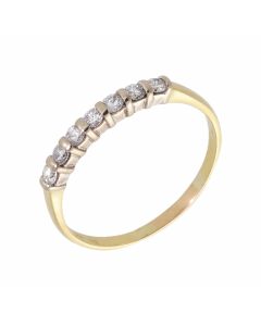 Pre-Owned 18ct Yellow Gold Diamond Half Eternity Ring