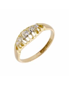 Pre-Owned 18ct Gold Vintage Diamond 5 Stone Dress Ring