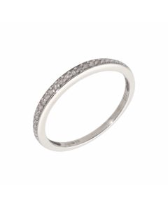 Pre-Owned 9ct White Gold 0.13 Carat Diamond Half Eternity Ring