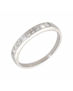 Pre-Owned 18ct Gold Princess Cut Diamond Half Eternity Ring