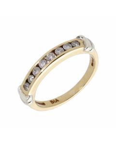Pre-Owned 9ct Gold 0.25 Carat Diamond Half Eternity Ring