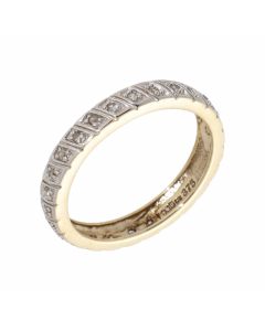 Pre-Owned 9ct Gold 0.15 Carat Diamond Full Eternity Band Ring