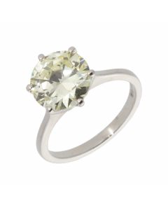 Pre-Owned 18ct White Gold 3.35 Carat Diamond Solitaire Ring
