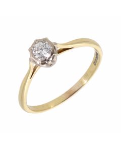 Pre-Owned 18ct Yellow Gold 0.25 Carat Diamond Solitaire Ring