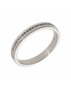 Pre-Owned Platinum 0.10 Carat Diamond Half Eternity Ring
