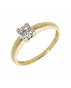 Pre-Owned 18ct Yellow Gold 0.20 Carat 4 Stone Diamond Dress Ring