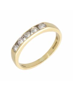 Pre-Owned 18ct Yellow Gold 0.45 Carat Diamond Half Eternity Ring