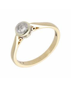 Pre-Owned 9ct Yellow Gold 0.40 Carat Diamond Solitaire Ring