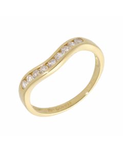 Pre-Owned 18ct Yellow Gold 0.25 Carat Diamond Wave Wishbone Ring