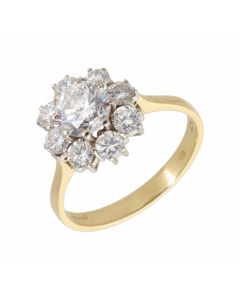 Pre-Owned 18ct Yellow Gold 2.13 Carat Diamond Cluster Ring