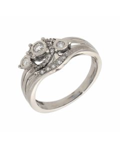 Pre-Owned 9ct White Gold 0.20 Carat Diamond Bridal Ring Set