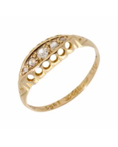 Pre-Owned 18ct Yellow Gold Vintage 5 Stone Dress Ring