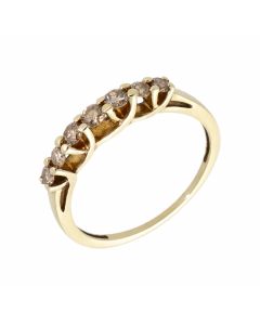 Pre-Owned 9ct Yellow Gold 0.50 Carat Diamond Half Eternity Ring