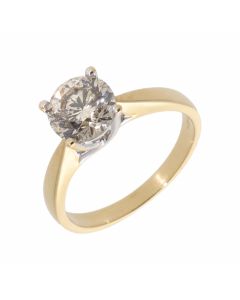 Pre-Owned 18ct Yellow Gold 1.81 Carat Diamond Solitaire Ring