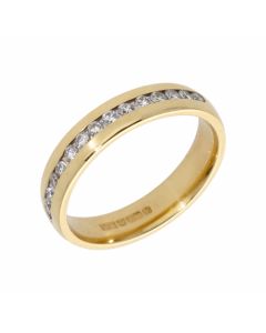 Pre-Owned 18ct Yellow Gold 0.25 Carat Diamond Set Band Ring