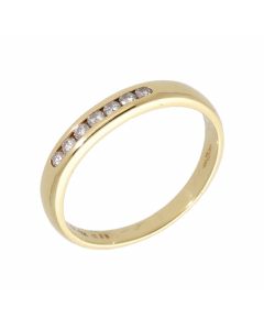 Pre-Owned 18ct Yellow Gold 0.13 Carat Diamond Half Eternity Ring