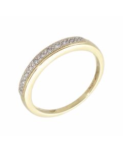 Pre-Owned 9ct Yellow Gold Diamond Half Eternity Ring