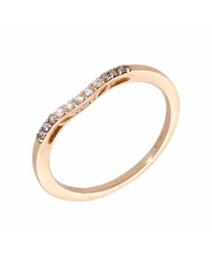 Pre-Owned 14ct Rose Gold Le Vian Diamond Wave Ring