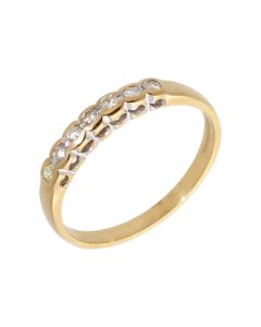 Pre-Owned 9ct Yellow Gold Diamond Set Half Eternity Ring