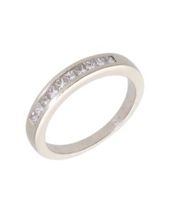 Pre-Owned 18ct Gold 0.50ct Princess Cut Diamond Eternity Ring