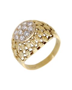 Pre-Owned 14ct Yellow Gold 0.40 Carat Diamond Cluster Nest Ring