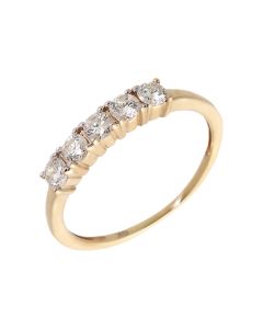Pre-Owned 9ct Gold 0.50 Carat 5 Stone Diamond Eternity Ring