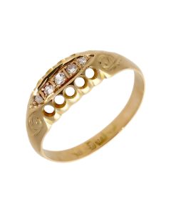 Pre-Owned Vintage 1911 18ct Gold 5 Stone Diamond Dress Ring