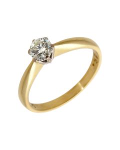 Pre-Owned 18ct Yellow Gold 0.52 Carat Diamond Solitaire Ring