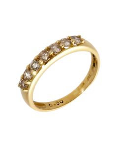 Pre-Owned 18ct Yellow Gold 0.50 Carat Diamond Half Eternity Ring