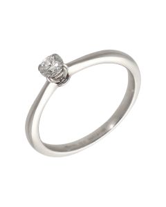 Pre-Owned 18ct White Gold 0.22 Carat Diamond Solitaire Ring