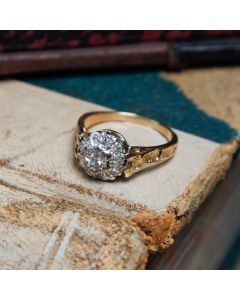 Pre-Owned Vintage 1973 18ct Gold Diamond Cluster Ring