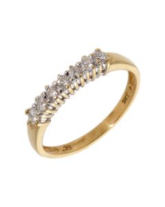 Pre-Owned 9ct Yellow Gold 0.25 Carat Diamond Half Eternity Ring