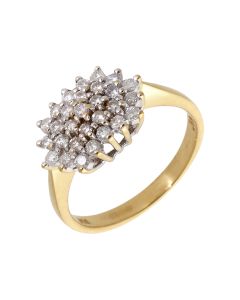 Pre-Owned 18ct Yellow Gold 0.50 Carat Diamond Cluster Ring