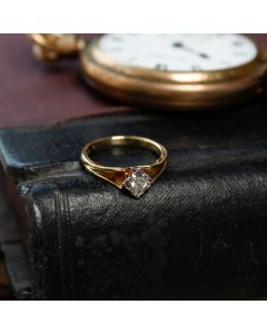 Pre-Owned Vintage 1972 18ct Illusion Set Diamond Solitaire Ring