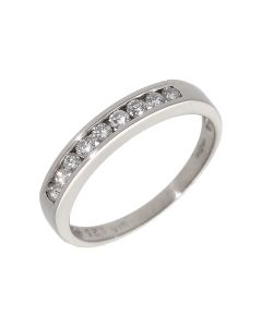 Pre-Owned 18ct White Gold 0.25 Carat Diamond Half Eternity Ring