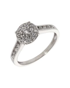 Pre-Owned 18ct White Gold 0.72 Carat Diamond Cluster Ring