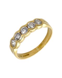 Pre-Owned 18ct Gold 0.50 Carat Diamond 5 Stone Eternity Ring